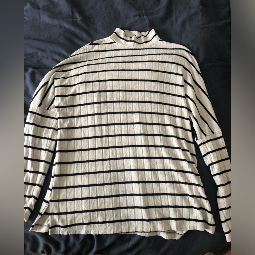 Anthropologie Striped Turtleneck Tunic